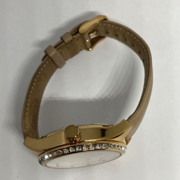 Fossil Carissa BQ1767 Women's Beige Leather Band Analog Dial Quartz Watch LJ466 - Picture 8 of 12